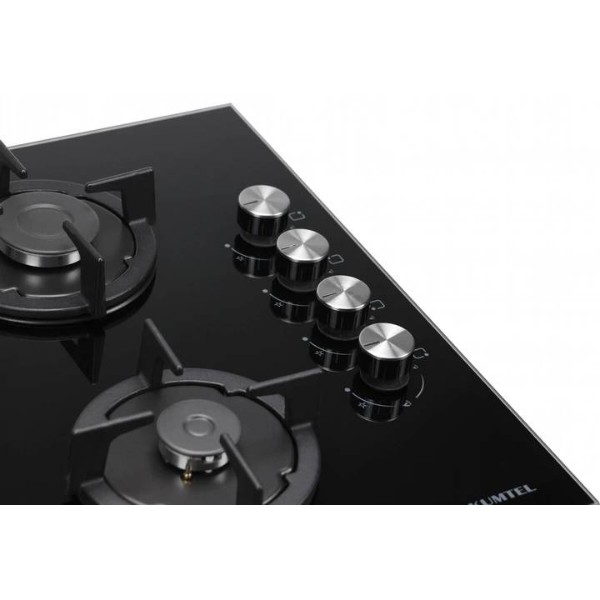 Фото - Варильна поверхня газова Kumtel KO-40TAHDF С BLACK GLASS